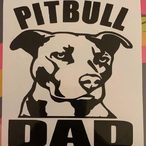 Pitbull dad vinyl decal